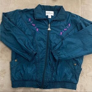 Wilson Teal Jacket with Pink and Blue Embroidery